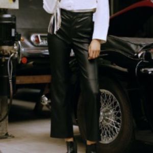 Faux leather pants